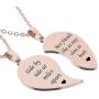 MJartoria BFF Necklace for 2-Split Valentine Heart Necklace TOGETHER FOREVER NEVER APART Best Friends Pendant Friendship Necklace Set of 2 Gifts for Her