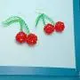 Beaded Acrylic Red Cherry Drop Dangle Earrings for Women Girls Big Handmade Light Cherry Fruits Earring Jewelry Beaded Acrylic Red Cherry Drop Dangle Earrings for Women Girls Big Handmade Light Cherry Fruits Earring Jewelry
