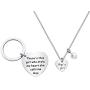 BAUNA Gigi Keyring Grandma Gifts Theres This Girl Who Stole My Heart She Calls Me Gigi Keychain Gigi Jewelry for Grandma Gradaughter