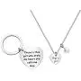 BAUNA Gigi Keyring Grandma Gifts Theres This Girl Who Stole My Heart She Calls Me Gigi Keychain Gigi Jewelry for Grandma Gradaughter