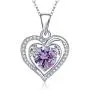Shahd Love Heart Birthstone Pendant Necklaces for Women with 5A Cubic Zirconia Mothers Day Jewelry Gift Birthday Gift for Mom Women Wife Girls Her Shahd Love Heart Birthstone Pendant Necklaces for Women with 5A Cubic Zirconia Mothers Day Jewelry Gift Birthday Gift for Mom Women Wife Girls Her