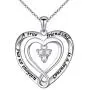 S925 Sterling Silver Best Friend Friendship BFF Heart Jewelry Pendant Necklace S925 Sterling Silver Best Friend Friendship BFF Heart Jewelry Pendant Necklace