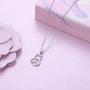 Sterling Silver Cute Cat Lover Gift Cat Pendant Necklace for Women Teen Girls, 18 Inches