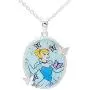 Disney Cinderella Silver Plated Sapphire Crystal Pendant, 18'' Disney Cinderella Silver Plated Sapphire Crystal Pendant, 18''