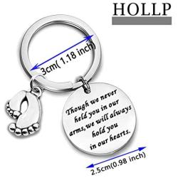 Sympathy Gift for Loss of a Loved One Baby Loss Remembrance Jewelry Miscarriage Keyring Baby Memorial Gift Hold You in My Heart