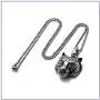 Fusamk Punk Rock Titanium Steel Animal Tiger Head Pendant Chain Necklace Fusamk Punk Rock Titanium Steel Animal Tiger Head Pendant Chain Necklace
