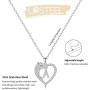Ursteel Horse Gifts for Women Girls, Dainty Horse Initial Necklace 14k Gold Silver Plated Cubic Zirconia Forever Love Heart Necklaces Personalized Gifts Horse Jewelry for Girls Women