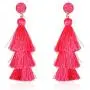 Bohemian Multi Tassel Statement Earrings - Lightweight Silky Tiered Layer Thread Fringe, Chandelier Duster Dangles Sparkly Jewel Faux Druzy Stone Bohemian Multi Tassel Statement Earrings - Lightweight Silky Tiered Layer Thread Fringe, Chandelier Duster Dangles Sparkly Jewel Faux Druzy Stone