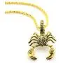 Scorpion Pendant Stainless Steel Necklace for Men Women Punk Jewelry Hiphop Rock Padlock Metal Birthday Anniversary Graduation Stylist Gift,Gold