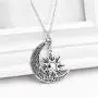 Sun Crescent Moon Necklace Choker Vintage Gothic Sunflower Sunshine Pendant Neckalce for Women Girls Statement Jewelry Gifts Sun Crescent Moon Necklace Choker Vintage Gothic Sunflower Sunshine Pendant Neckalce for Women Girls Statement Jewelry Gifts