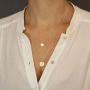 Yean Sequin Pendant Necklace Layered Coin Necklaces Gold Jewelry Chain for Women and Girls