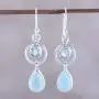 NOVICA Multi-Gem Larimar .925 Sterling Silver Dangle Earrings, Gleaming Daylight NOVICA Multi-Gem Larimar .925 Sterling Silver Dangle Earrings, Gleaming Daylight