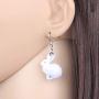 NEWEI Acrylic Easter Hare Rabbit Bunny Earrings Dangle Drop Cute Animal Pet Jewelry For Women Girl Charm