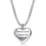 Jewenova Stainless Steel Heart Necklace for Women, Inspirational Necklace with Mantra Quotes, Inspirational Jewelry Gifts for Women Girlfriend Daughter Graduation Gift Best Friend Encouragement Gifts