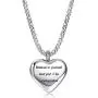 Jewenova Stainless Steel Heart Necklace for Women, Inspirational Necklace with Mantra Quotes, Inspirational Jewelry Gifts for Women Girlfriend Daughter Graduation Gift Best Friend Encouragement Gifts