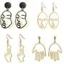 Top Plaza Face Abstract Gold Fun Statement Dangle Drop Earrings Fashion Hollow Face Hand Shape Hoops Stud Earrings for Women Teens Girls Top Plaza Face Abstract Gold Fun Statement Dangle Drop Earrings Fashion Hollow Face Hand Shape Hoops Stud Earrings for Women Teens Girls