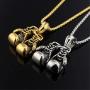URDEAR Boxing Gloves Pendant Necklace Punk Gorgeous Charm Pendant Necklace Boxing Jewelry Gift for Men Women, 23 inches Chain