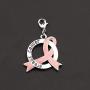 CENWA Pink Ribbon Enamel Breast Cancer Awareness Necklace/Zipper Pull Pink Awareness Breast Cancer Support Gift Keep Fighting Jewelry