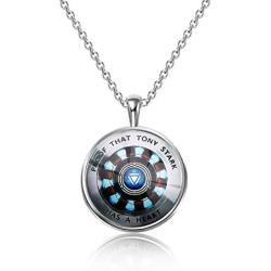 POTIY Iron Fans Keychain Gift for Iron Lover Proof That Tony Stark Has A Heart Jewelry Tony Stark Keychain The Avengers Gift