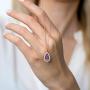 ENZOMAR Amethyst Crystal Necklace for Women - Best Friend Birthday Gifts for Women, Mothers Day Jewelry, Crystals and Healing Stones Bulk, Great Grandma Necklace, Anniversary Jewelry, Sterling Silver Rose Gold, Pendant Necklace, Dainty Necklace