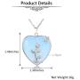 CrystalTears Natural Healing Crystal Necklace Flower Wire Wrapped Heart Stone Pendant Gemstone Necklace Jewelry for Women Girls