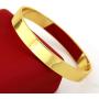 Shine Jewelry 18K Yellow Gold Filled Plain Round Bangle Bracelet 10MM Wide Band Anniversary Wedding Jewelry Gift for Women,Wife,Mother,Sister,Friends