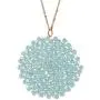 Niumike Handmade Crystal Circle Pendant Necklace for Women Disc Long Statement Necklaces with Box Niumike Handmade Crystal Circle Pendant Necklace for Women Disc Long Statement Necklaces with Box