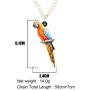 DOWAY Acrylic Novelty Colorful Macaw Parrot Pendant Necklace Tropical Bird Jewelry for Women Girls Kids Charm Party Gifts