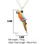DOWAY Acrylic Novelty Colorful Macaw Parrot Pendant Necklace Tropical Bird Jewelry for Women Girls Kids Charm Party Gifts