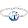 WKS Coraline Necklace Bracelet and Earring 3 Sets Movie Pendant Keyring Cosplay Jewelry Gift for Girls and Women, Silver, Medium