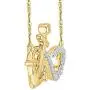 KATARINA Prong Set Diamond Anchor Infinity Pendant Necklace in Gold or Silver (1/10 cttw, G-H, I2-I3)