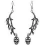 Mountainer Punk Gothic Tree Branch Skull Skeleton Dangle Drop Earrings for Women Scary Halloween Jewelry Accessory