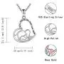925 Silver Mother Daughter Elephant Necklace - I Love You to The Moon And Back Heart Pendant Mother Day Jewelry Gift for Mom Women Girls APOTIE