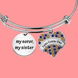 BAUNA Sigma Gamma Rho Sorority Bracelet SGR Charm Bracelet Jewelry My Soror My Sister 1922 Sorority Paraphernalia Gift