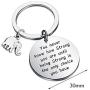 KUIYAI Elephant Keychains You Never Know How Strong You are Inspirational Gift for Graduate Elephant Lovers