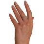 PAVOI 14K Gold Plated Rings Cubic Zirconia Love Ring | 2.8mm Stackable Rings for Women | Gold Rings for Women