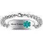 JF.JEWELRY Pre-Engraved Type 1 Diabetes/Type 2 Diabetes/Epilepsy/Blood Thinner Medical Alert ID Bracelet for Men & Women with Stainless Steel Links Bracelet 7.5 inch JF.JEWELRY Pre-Engraved Type 1 Diabetes/Type 2 Diabetes/Epilepsy/Blood Thinner Medical Alert ID Bracelet for Men & Women with Stainless Steel Links Bracelet 7.5 inch