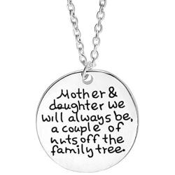 Luvalti “Mother & Daughter we Will Always be, a Couple of Nuts Off The Family Tree” Necklace - Pendant Necklace - Makes The Perfect