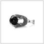 Heavstjer Punk Rock Stainless Steel Dragon Claw Pendant Crystal Ball Necklace,24inches Link Chain