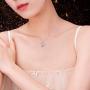 CHENGHONG Hummingbird Necklace 925 Sterling Silver Hummingbird Jewelry for Women Hummingbird Gifts for Mom Heart Pendant Inspiration Necklace Bird Animal Jewelry Gift for Women