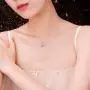 CHENGHONG Hummingbird Necklace 925 Sterling Silver Hummingbird Jewelry for Women Hummingbird Gifts for Mom Heart Pendant Inspiration Necklace Bird Animal Jewelry Gift for Women