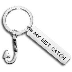 WUSUANED My Best Catch Baseball Mitt Keychain Gift for Couples