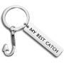 WUSUANED My Best Catch Baseball Mitt Keychain Gift for Couples