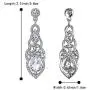 BriLove Womens Wedding Bridal Crystal Art Deco Teardrop Hollow Chandelier Dangle Earrings BriLove Womens Wedding Bridal Crystal Art Deco Teardrop Hollow Chandelier Dangle Earrings