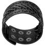 Jeilwiy Punk Leather Wristbands for Men Bracelets Handmade Wide Cuff Bangle Braided Jewelry Black Brown Adjustable - Teen Girls Boys Punk Fathers Gifts