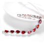 SELOVO Wedding Bridal Teardrop Bracelet Chain Link Cubic Zirconia Silver Tone