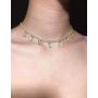 SUNXN Butterfly Necklace Tennis Chain Choker CZ Bling Silver Gold Pendant Necklace Gift for Women Girls Jewelry