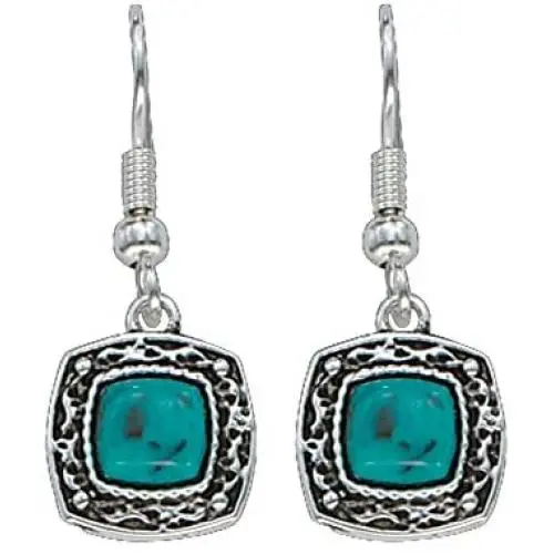 Montana Silversmiths Womens Blue Earth Drop Earrings Silver One Size Montana Silversmiths Womens Blue Earth Drop Earrings Silver One Size