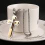HZMAN Fashion Polished Diverse Men and Women Religious Cross Christian Stainless Steel Necklace Pendant 22+2 Inch Chain