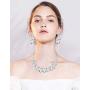 JOERICA Crystal Bridal Jewelry Set Rhinestone Choker Necklace Bracelet and Earrings Set for Women Bridesmaid Wedding Jewelry